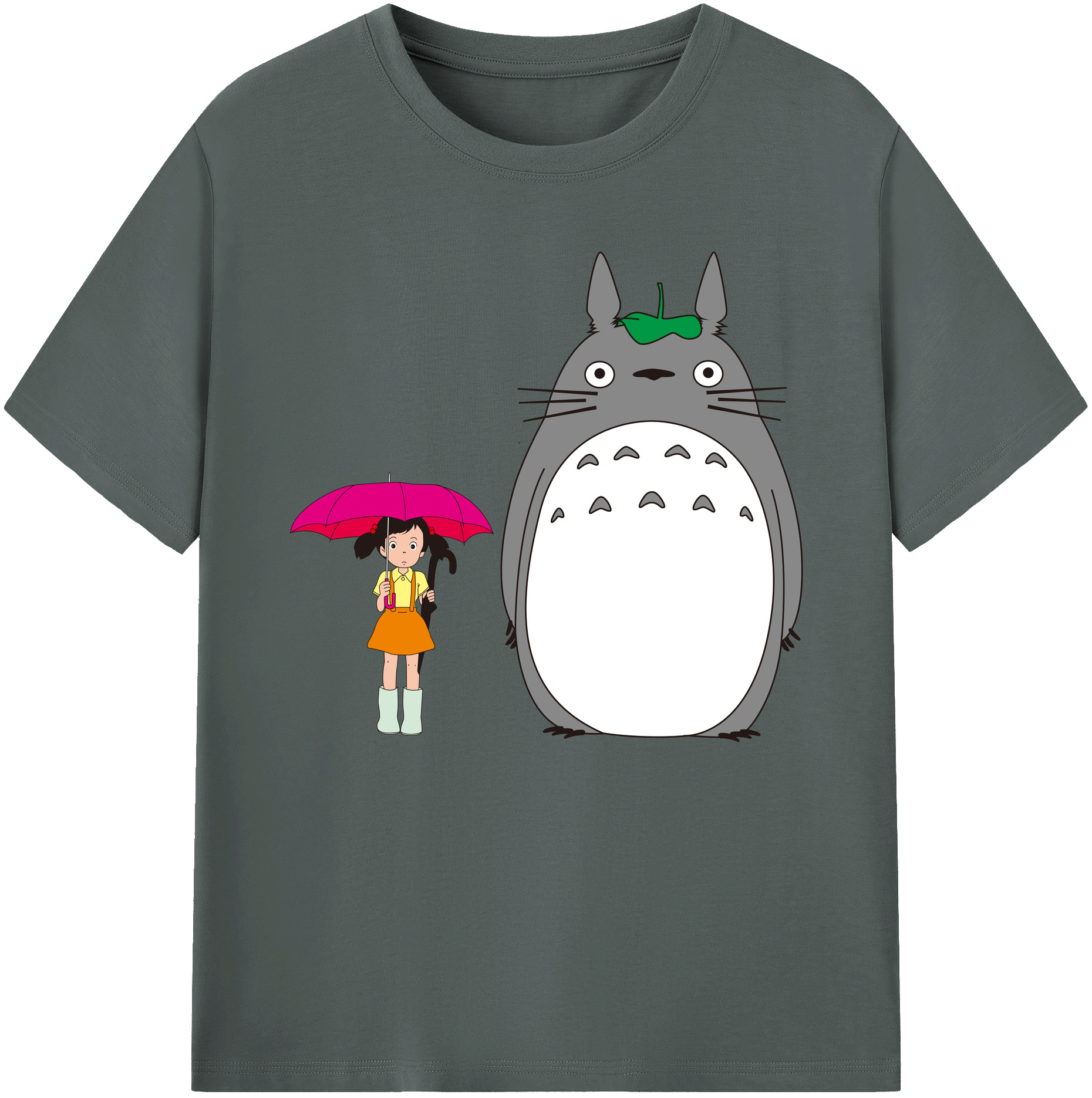 （画像用） となりのトトロ 草壁メイ 草壁サツキ My Neighbor Totoro Satsuki Kusakabe Mei Kusakabe 綿100％ メンズ半袖Tシャツ｜肌触りやわらか＆通気性